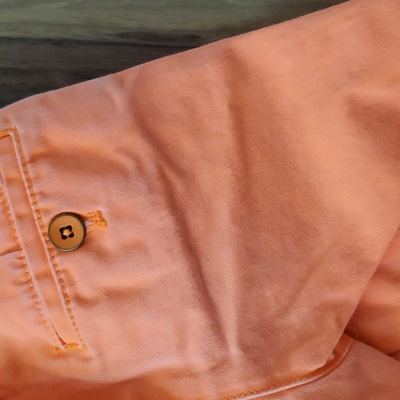 Crewcuts J Crew girls khaki shorts neon orange 4 - Picture 6 of 7
